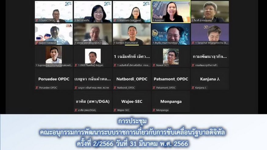 การประชุมคณะอนุกรรมการพัฒนาระบบราชการเกี่ยวกับการขับเคลื่อนรัฐบาลดิจิทัล ครั้งที่ 2/2566